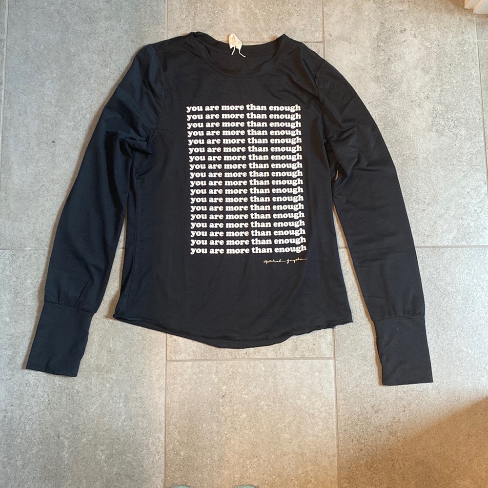 Spiritual Gangster Black Long Sleeve Tee with White Text Graphic